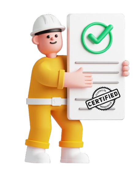 Tecnico professionista che consegna certificato di avvenuta disinfestazione con sigillo e timbro ufficiale a cliente soddisfatto