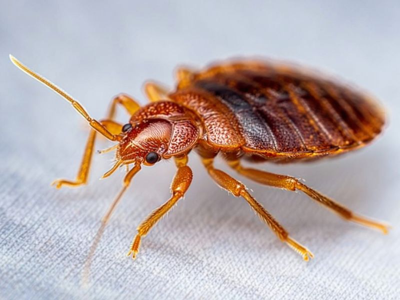 Dettaglio tecnico di un intervento Alpha Range contra le pulci su una moquette en un ufficio a Roma.