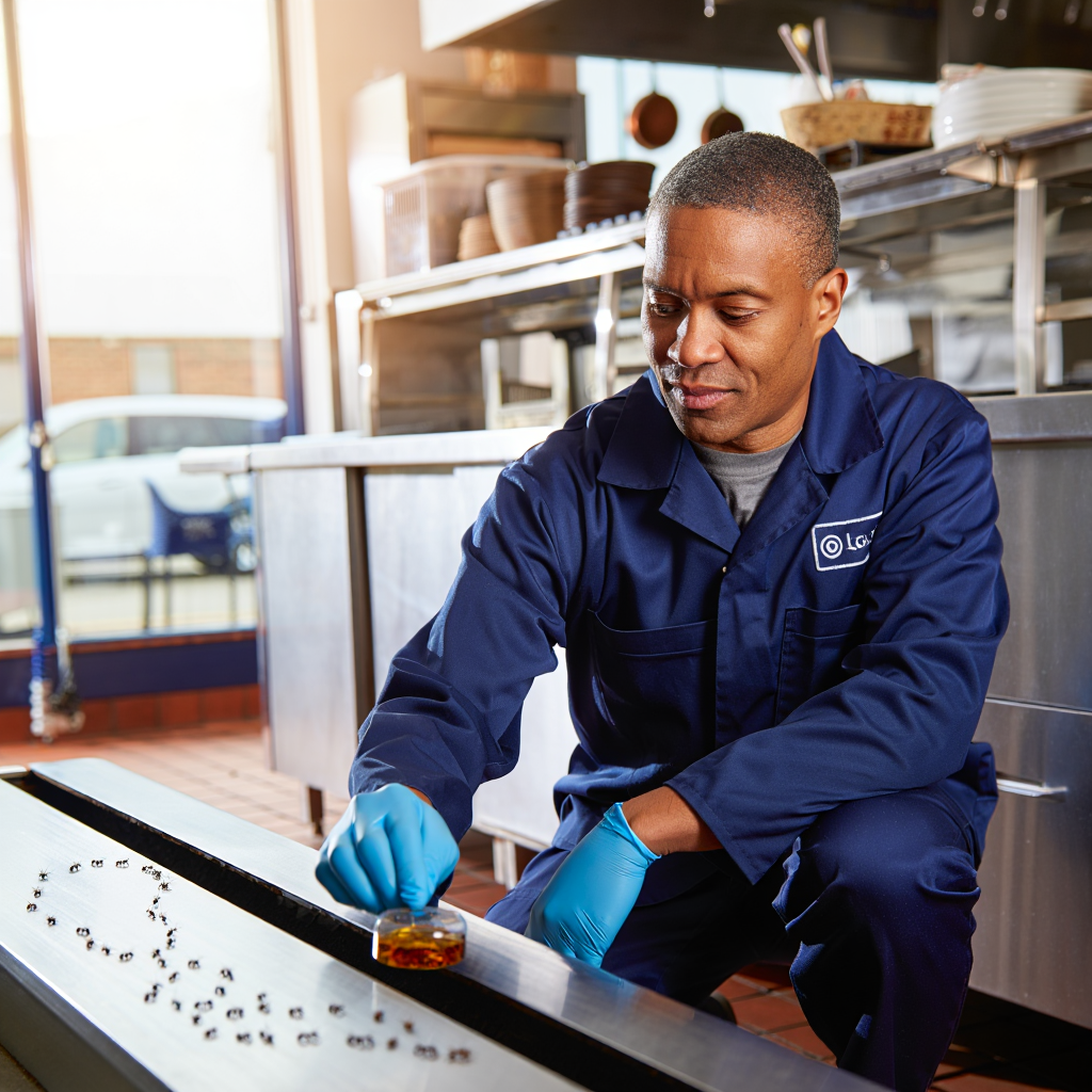 Dettaglio di un intervento tecnico Alpha Range che mostra precisione e professionalit&agrave; nel controllo infestanti.